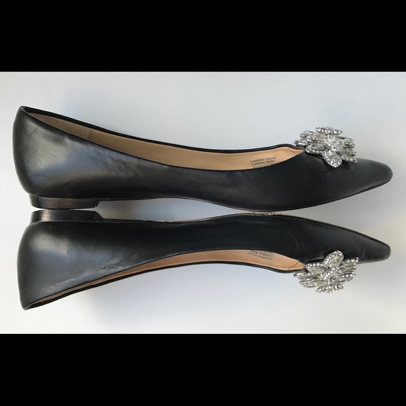 Badgley Mischka Karina Crystal Pointed Toe Flats - Picture 5 of 8